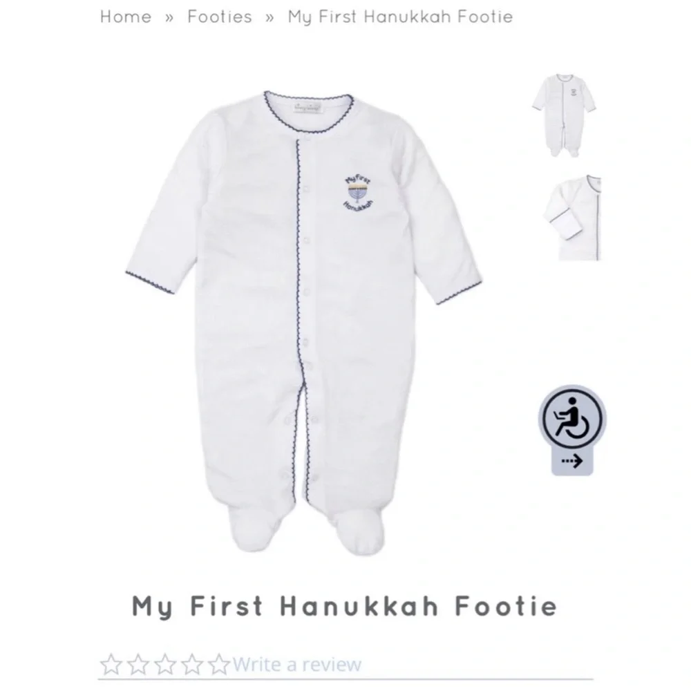 Kissy Kissy My‎ First Hanukkah Footie